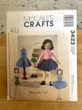 McCall's 3423 Betsy McCall 21" Doll & Clothes Pattern Complete Verified